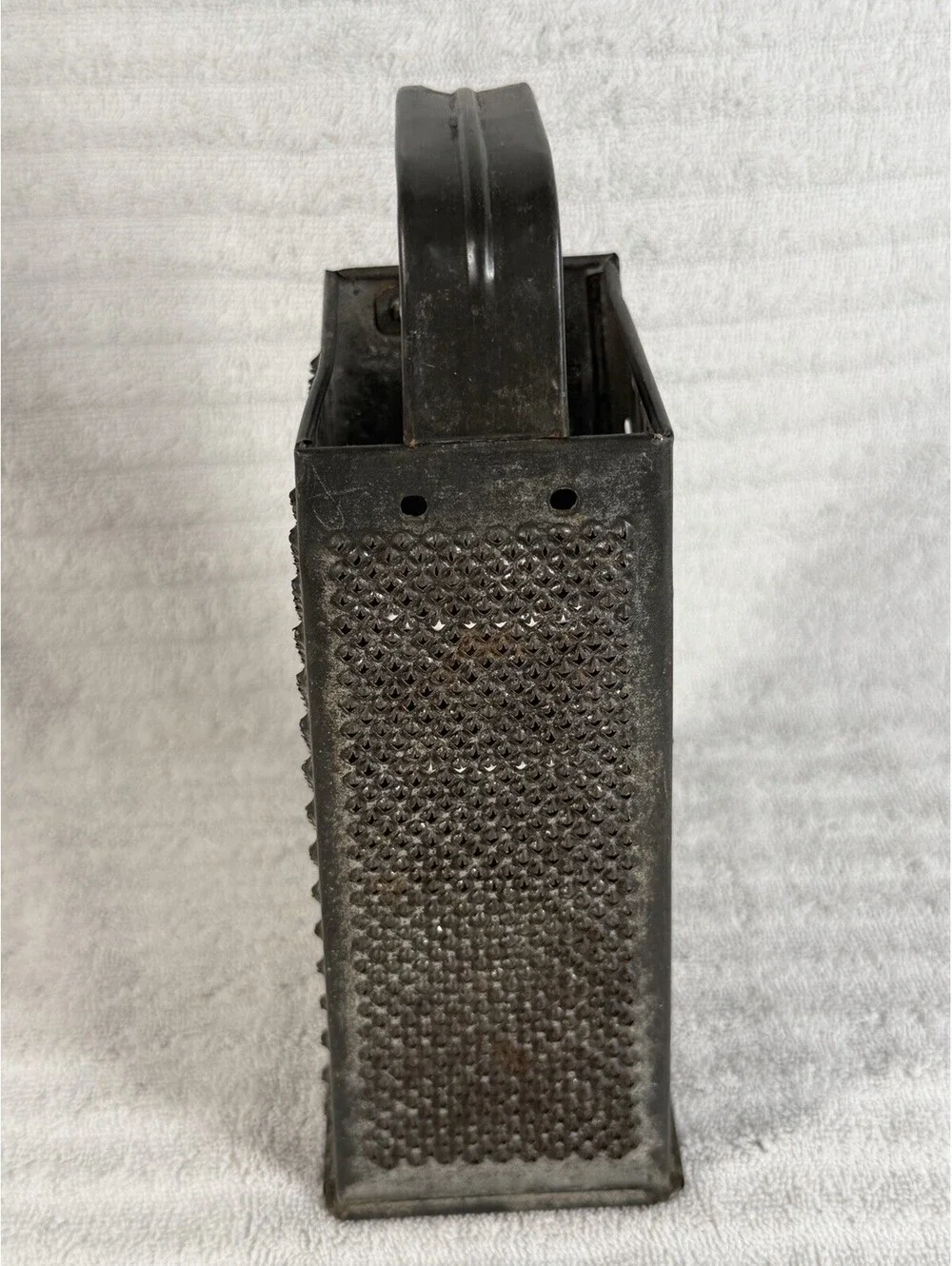 Vintage BROMCO Box Grater Primitive Rustic Metal Kitchen Tool Decor